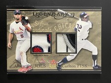 2004 Fleer Ultra Dual Legendary Albert Pujols Carlton Fisk 1/22 Patch