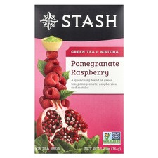 Green Tea & Matcha, Pomegranate Raspberry, 18 Tea Bags, 1.2 oz (36 g)