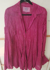 Johnny Was Amanda Bond Shirt Dress Sz L/XL Fushia Cotton Malibu