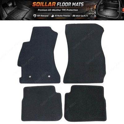 Fits 2012 2013 2014 Subaru Impreza Velour Floor Mats Carpet Black All Weather 