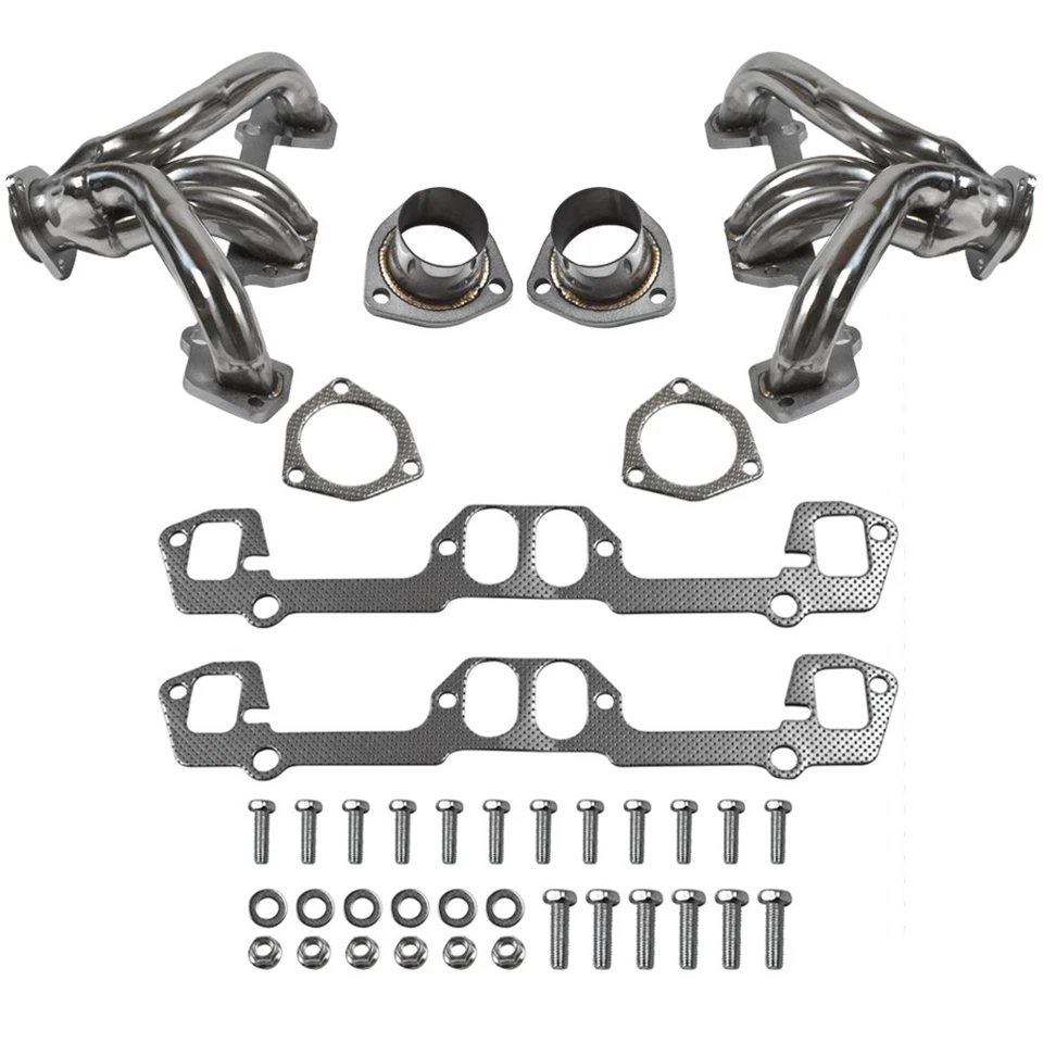 For Dodge Chrysler Plymouth Small Block 273-360 5.2/5.6 Shorty Exhaust Headers - Image 3 of 4