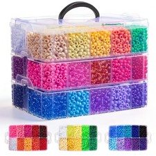 Simetufy 10000Pcs Pony Beads Bulk, 30 Colors 6mm x 9mm, 30 colors 10000pcs