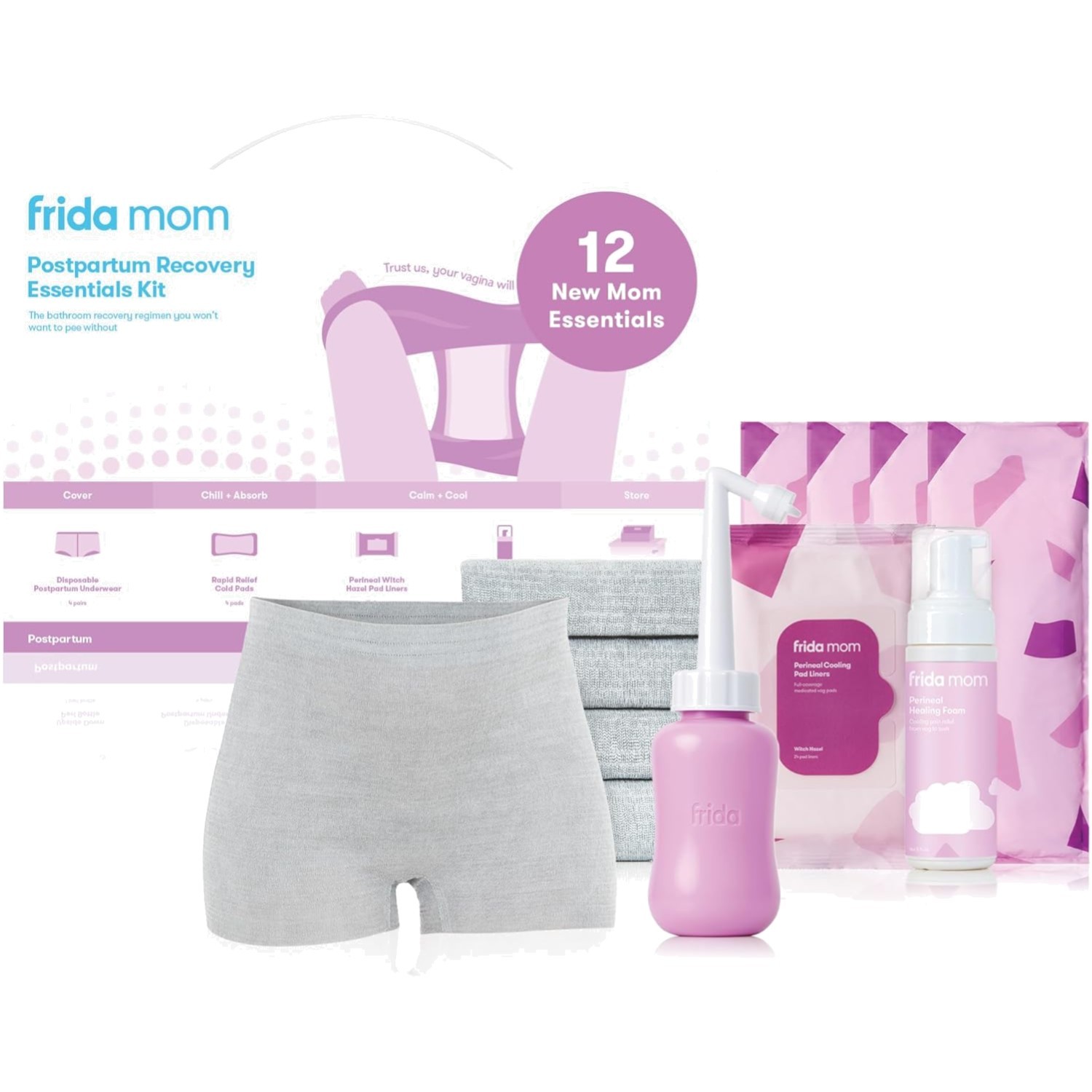 Kit de regalo esencial posparto de 11 piezas, bolsa de hospital imprescindible para nueva mamá,...