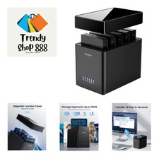 5 Bay 3.5inch Hard Drive Enclosure USB 3.0 to SATA Magnetic Tool-Free Externa...