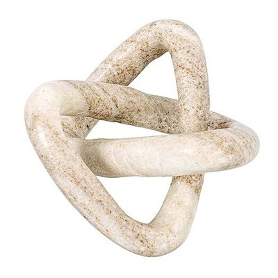  Modern Decorative Marble Link Knot, Beige 