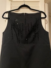 H&M Little Black Dress Rhinestone Accents Women Small LBD