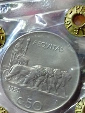 50 Centesimi Leoni Del 1925 Periziata Con Doppia Sigillatura In ( Q.FDC/FDC)