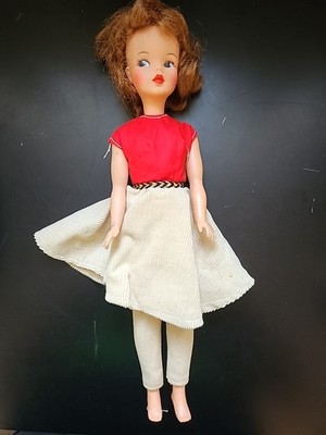 Ideal Tammy Doll BS-12 with Vintage Face and Corduroy Dress