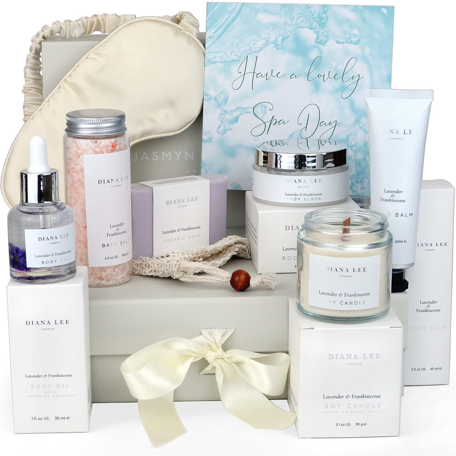 Jasmyn & Greene Luxury Spa Gift Basket for Women - 10 Relaxing Spa Birthday Gift