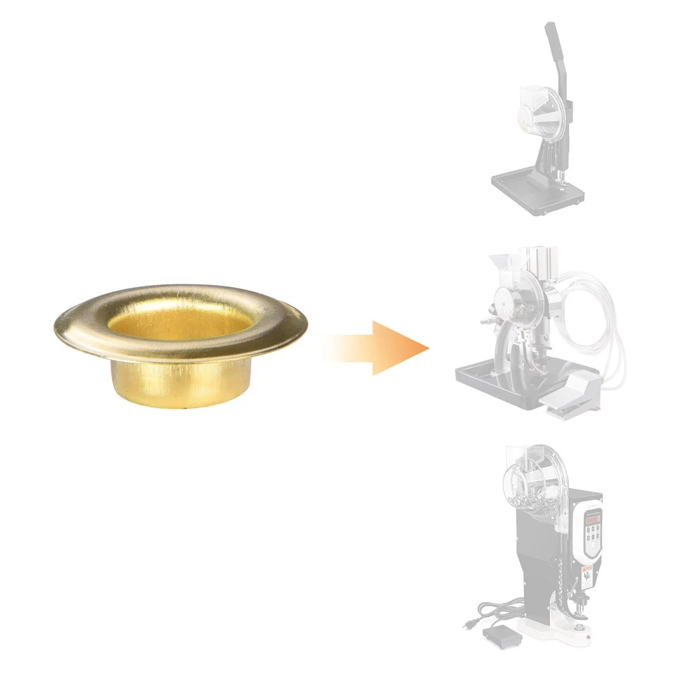 Yescom 10000 шт. комплект люверсов 3/8 дюйма размер #2 латунные петли для тканевого брезента - Изображение 3 из 4