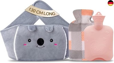 Wärmflasche Wärmflaschengürtel 1L 130cm Extra Langer 3 in 1 Koala Wärmflasche gü