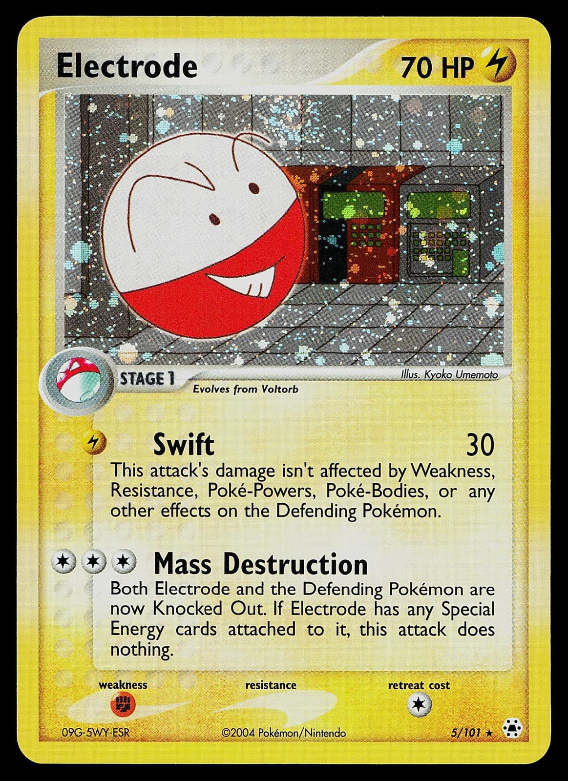 Pokemon Card - Electrode Hidden Legends 5/101 Holo Rare