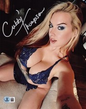 Hot Sexy Cubbi Thompson Signed 8x10 Photo Adult Star Autograph Beckett Hologram