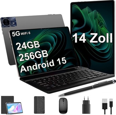 2025 Heiß 14Zoll Tablet 24/22GB RAM 256GB ROM Android15 2.4K HD WiFi Tablet 2SIM