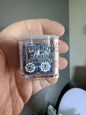 Blood Bowl High Elf Team Würfel Set - Warhammer Official Blue Swirl Dice