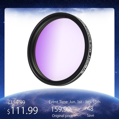 SVBONY SV260 2'' Multi-Bandpass Filter for Wide-Field Astrophotography M51 M8 M13