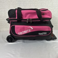 Ebonite 2 Bowling Ball Damen Rolling Wheeled Bowling Bag Case Pink