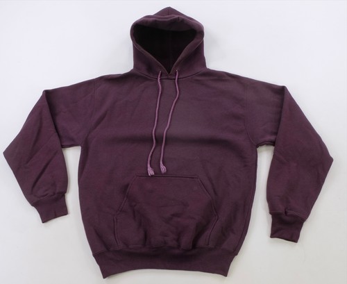 Eddie Bauer, Rare Vintage EDDIE BAUER Blank Pullover Hoodie Sweatshirt 90s Burgundy Purple M