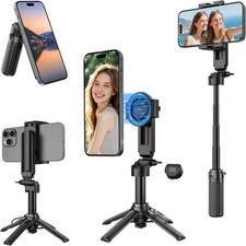 Mini Magnetic Tripod for iPe, Selfie Sti with Remote for MagSafe,