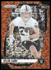 2024 Panini Prizm - Orange Disco Prizm #330 Dylan Laube RC Rookie Raiders