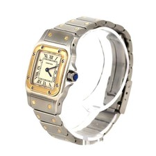 Authentic Cartier Santos Galbe SM Two-tone W20012C4 SSxYG Quartz #230-000-42... 2