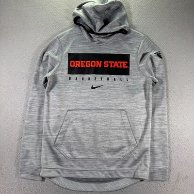 Oregon State Beavers Hoodie Sweatshirt Adult Small Gray Nike Center Swoosh NCAA