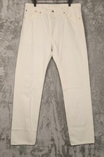 NWOT Denim Tears 501 DT Mens White Straight Leg Jeans 36x34