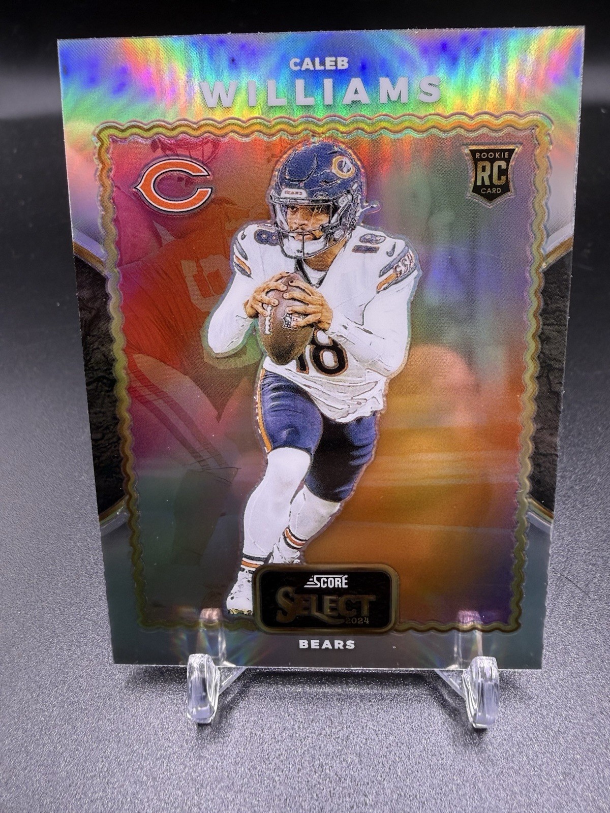 2024 Panini Select - Score Select Throwback Caleb Williams #21 Silver Prizm (RC)