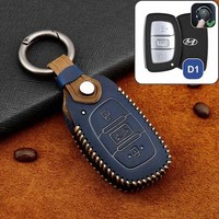 Premium SchlüSselcover SchutzhüLle FüR Hyundai I20 I30 I40 Kona Tucson Santa Fe