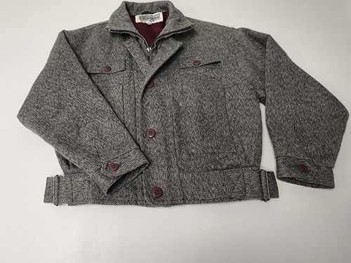 Boys Vintage BOMBER Gray Cotton Jacket Size 8 EUC - Picture 2 of 8