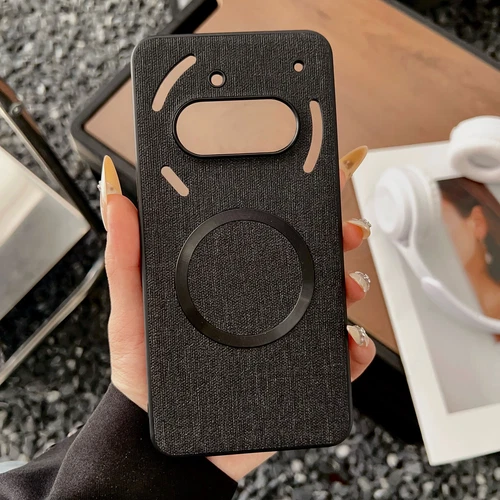 For Nothing Phone (3a) Pro, Hybrid Armor Cloth - Textured Magnetic Case Cover - Bild 13 von 23