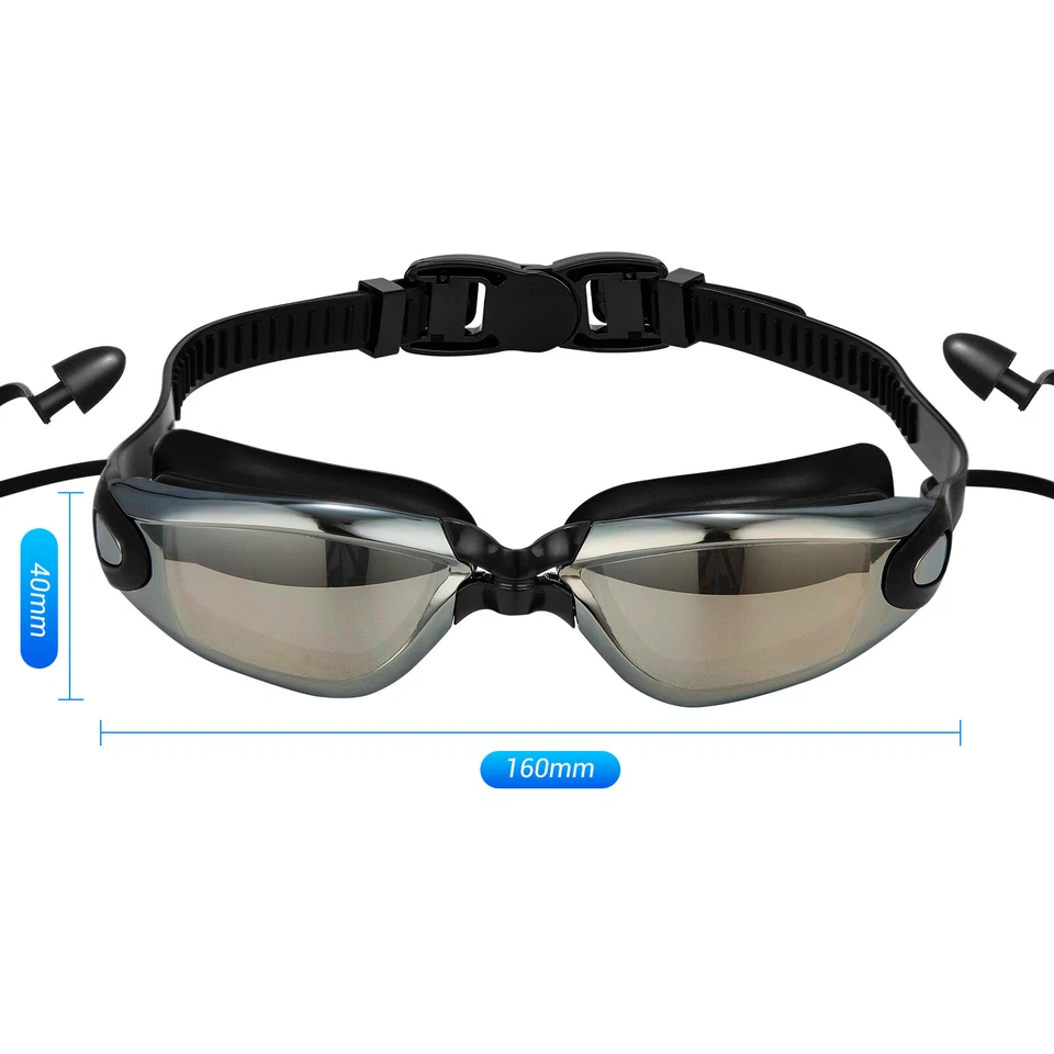 Swimming Goggles with Nose Cover Adults Anti Fog Diving Googles Swim Glasses Lot - Image 2 of 4