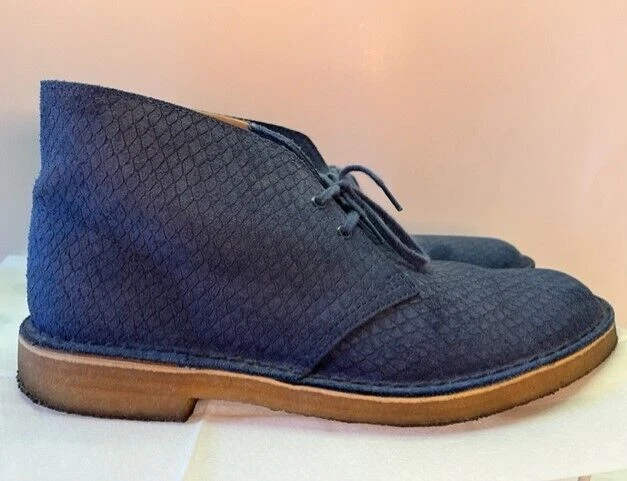 Clarks Originals Men s Leather Desert Boots Blue SNAKESKIN Size 9 US limited ed