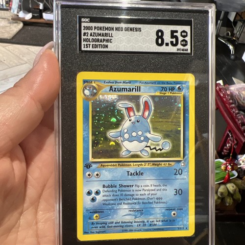 Azumarill (1st Edition) graded SGC 8.5 for sale on eBay