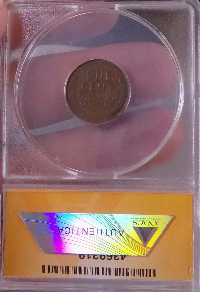 Wheat Cent 1911 S ANACS VF 30 Under grade Rare Date Beauty! - Image 4 of 4