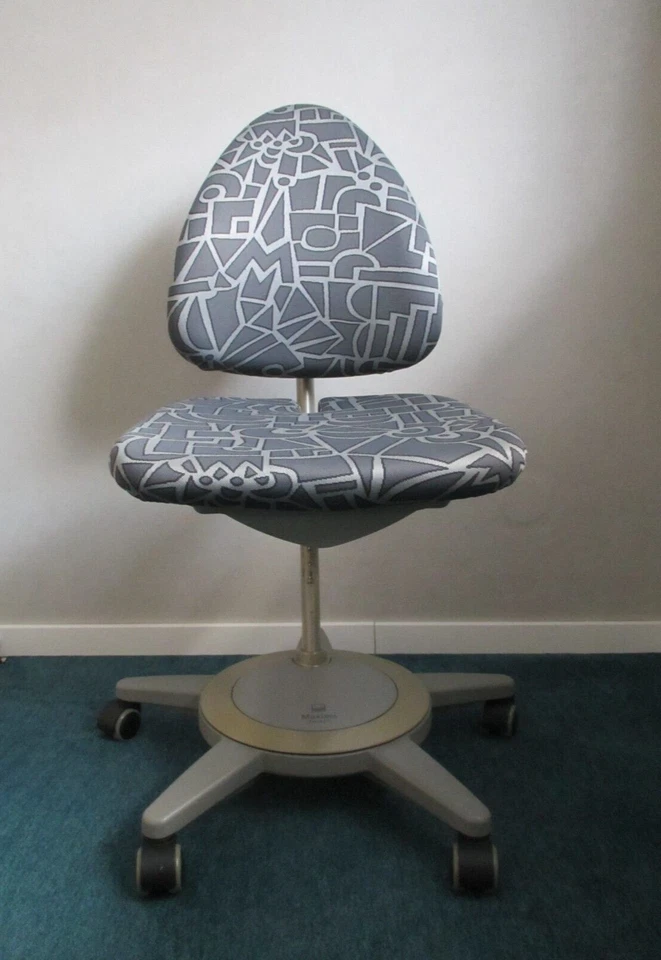 Kind Schreibtisch-Drehstuhl Ergonomisch Verstellbar Mitwachsend Grau MOLL MAXIMO - Bild 3 von 4
