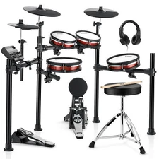 Donner DED-200 Max Electric Drum Set For Adults Full Set Dual Zone Mesh Pads