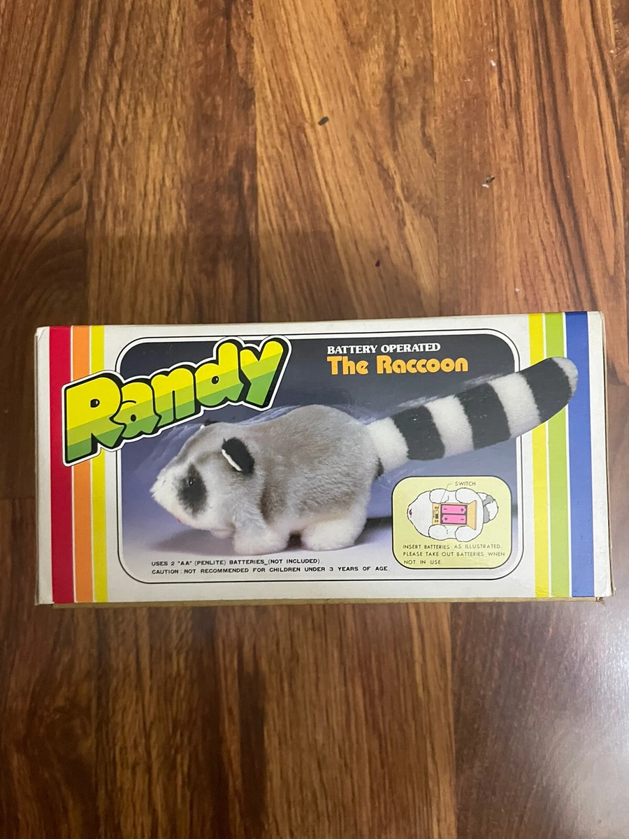 Rare Randy The Racoon Animated Moving Animal Toy IWAYA Japan C-386-3 Battery Opt