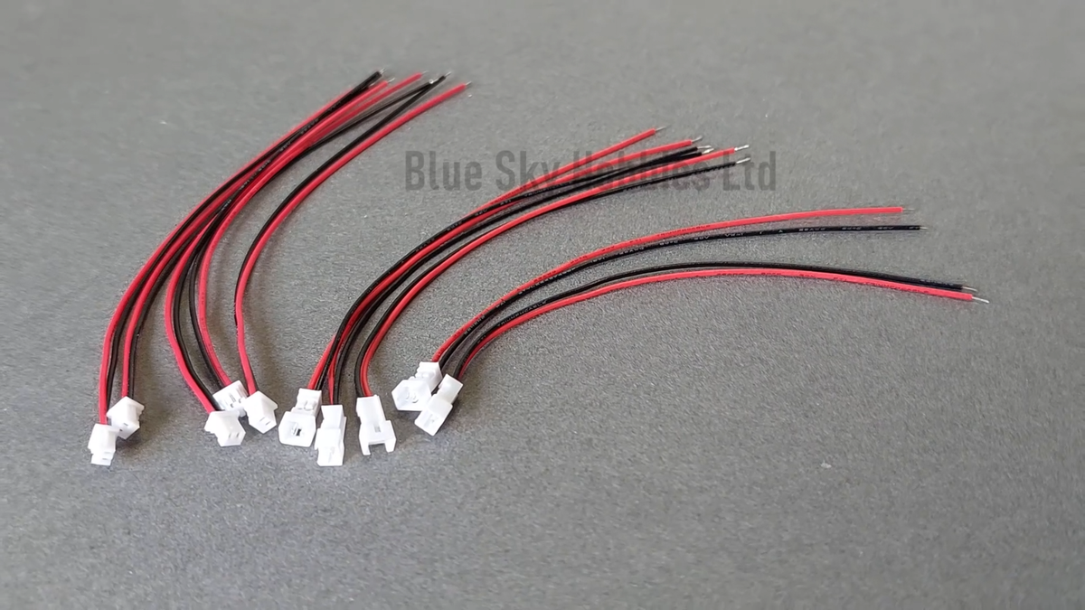 連絡用 Micro JST 1.25 Connectors 2 Pin Male Female RC Lipo Plugs Wire