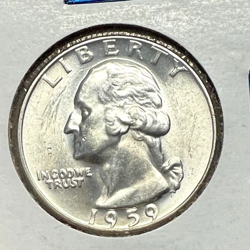 1959-D WASHINGTON SILVER  25 CENTS BRILLIANT UNCIRCULATED