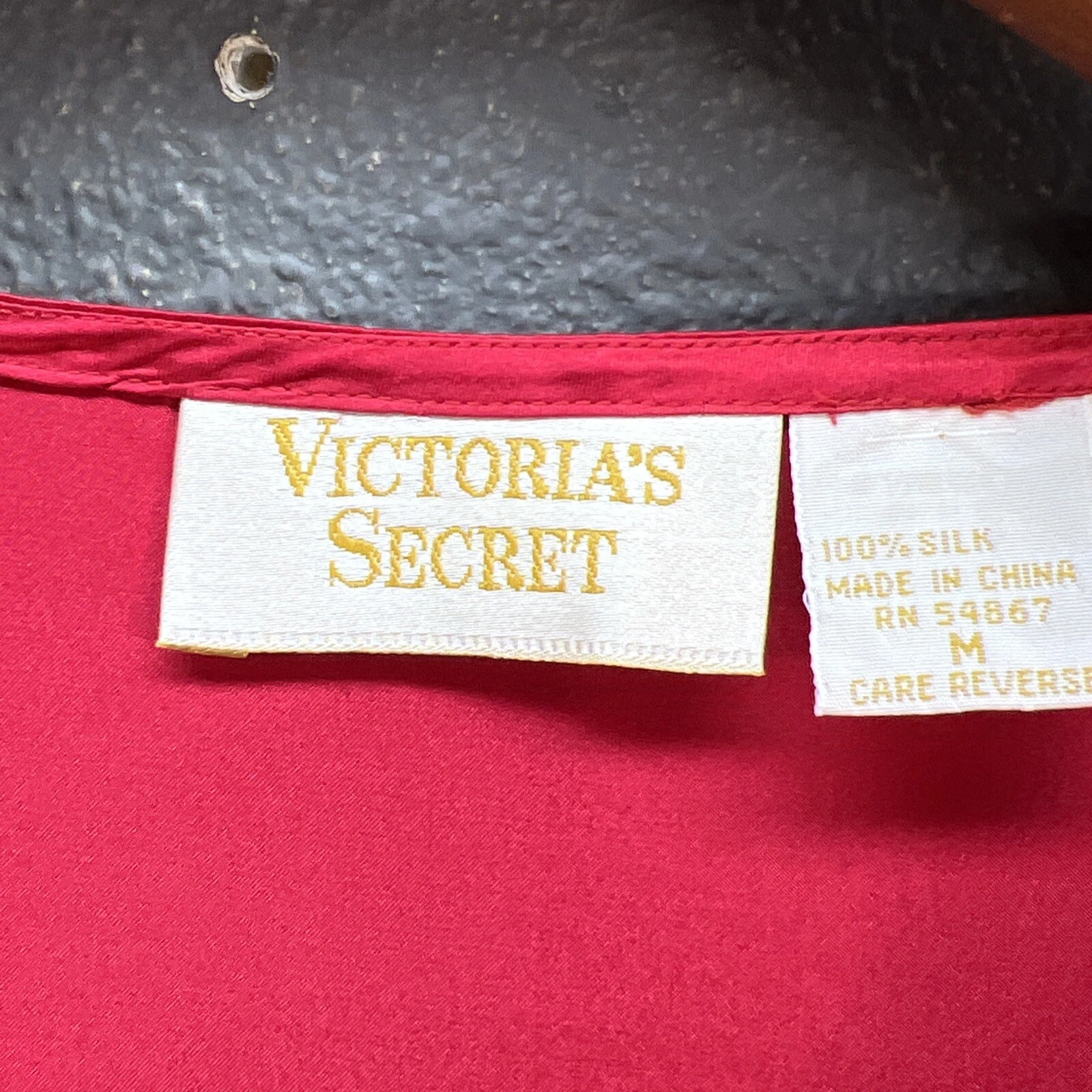 UNDERCOVER Abito Victoria's Secret Vintage G Label 100% Rosso Seta Singolo Bottone Donna M