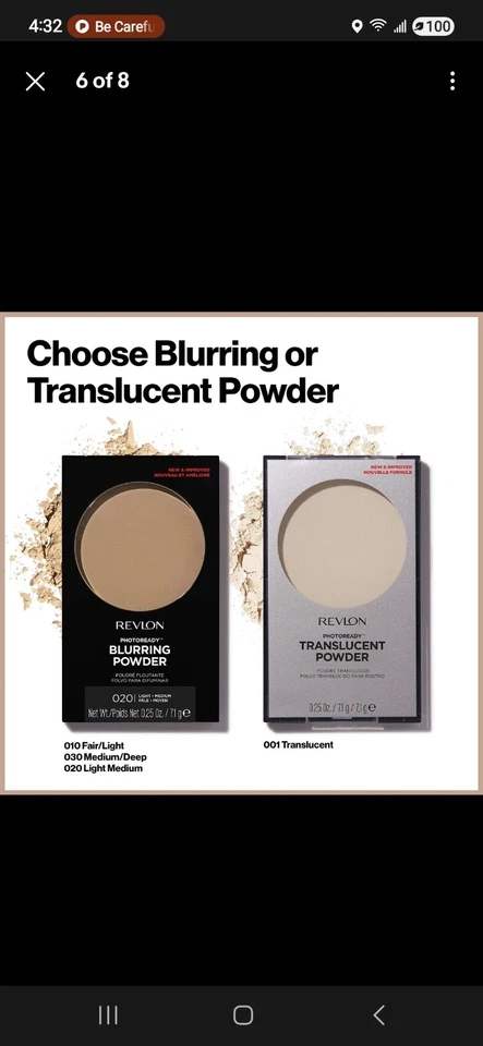 3 X REVLON PHOTOREADY BLURRING FACE POWDER MAKEUP, LONGWEAR 01 Fair NWS - Image 3 of 4