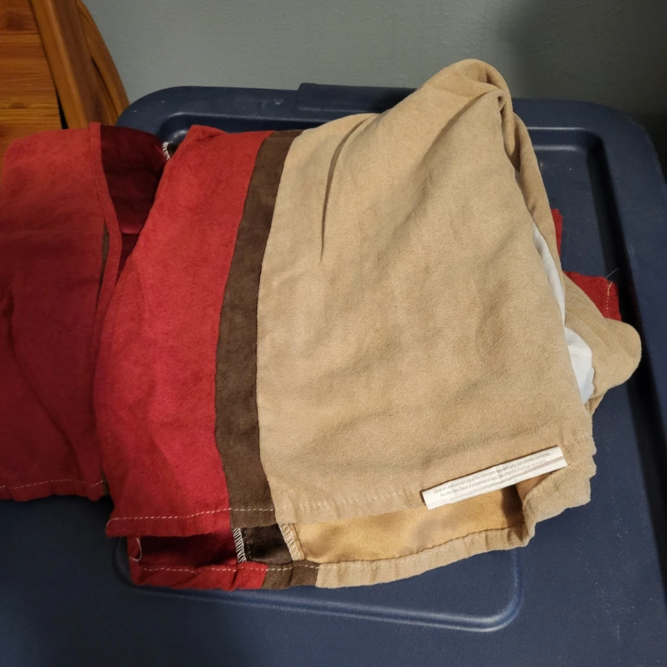 Sweet Jojo Designs Crib Bed Skirt Brown Burgundy All Stars  - Image 3 of 3