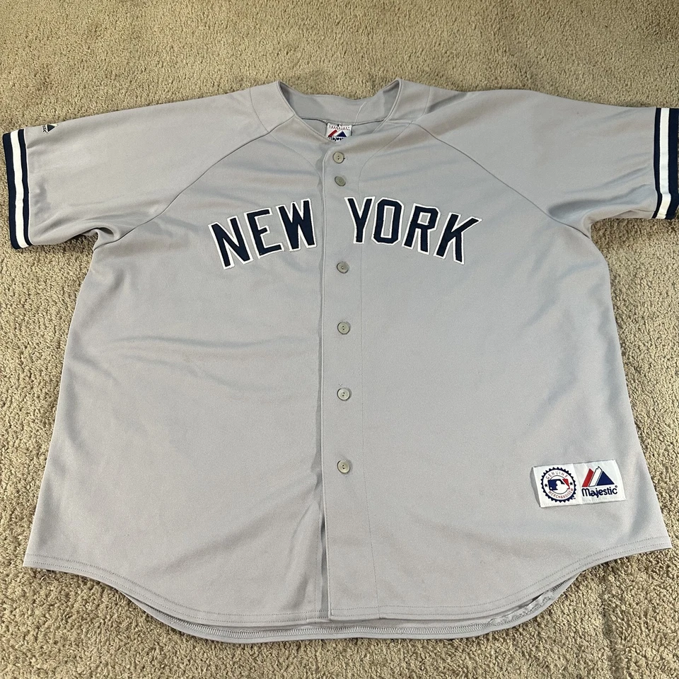 Camiseta de los Yankees de Nueva York para Hombres 2XL Gris MLB Béisbol Rodríguez 13 Majestuosa EE. UU. Foto 2 de 4