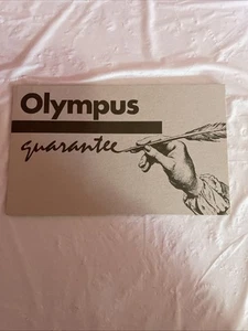 Carte de garantie de l'appareil photo numérique Olympus
