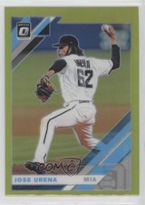 2019 Panini Donruss Optic Lime Green Prizm Jose Urena #114 07rd