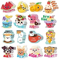 300 Pcs Scratch and Sniff Stickers for Kids, 68 Styles Scented Smelly Sticker...