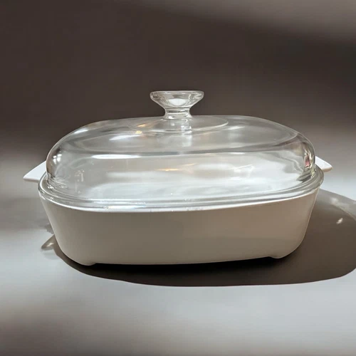 Vintage Corning Ware MW-A-10 with Pyrex Lid A-12-C Microwave Browning Dish 🇺🇸