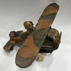 Marx Looping Rollover USAF Airplane Tin Litho Wind Up Toy Plane Parts Or Repair