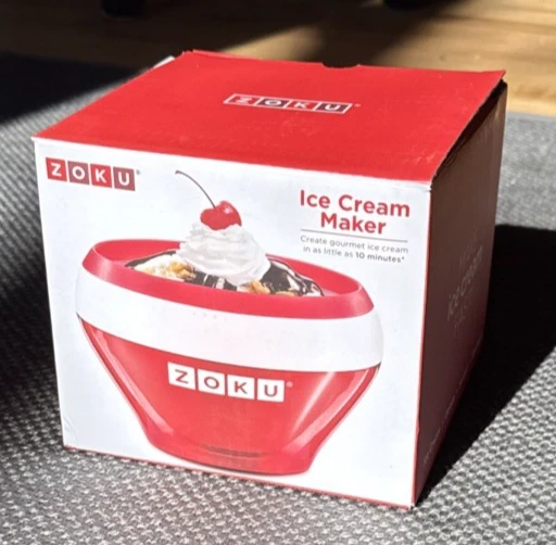 Zoku Ice Cream Maker Red includes One Spoon and Instruction New In Box-Fun Fun
